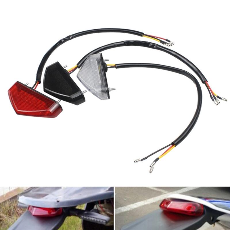 Universal Motorcycle Mudguard Tail Light ABS Triangle Design Enhances Visibility For Night Riding And Complex Road Conditions