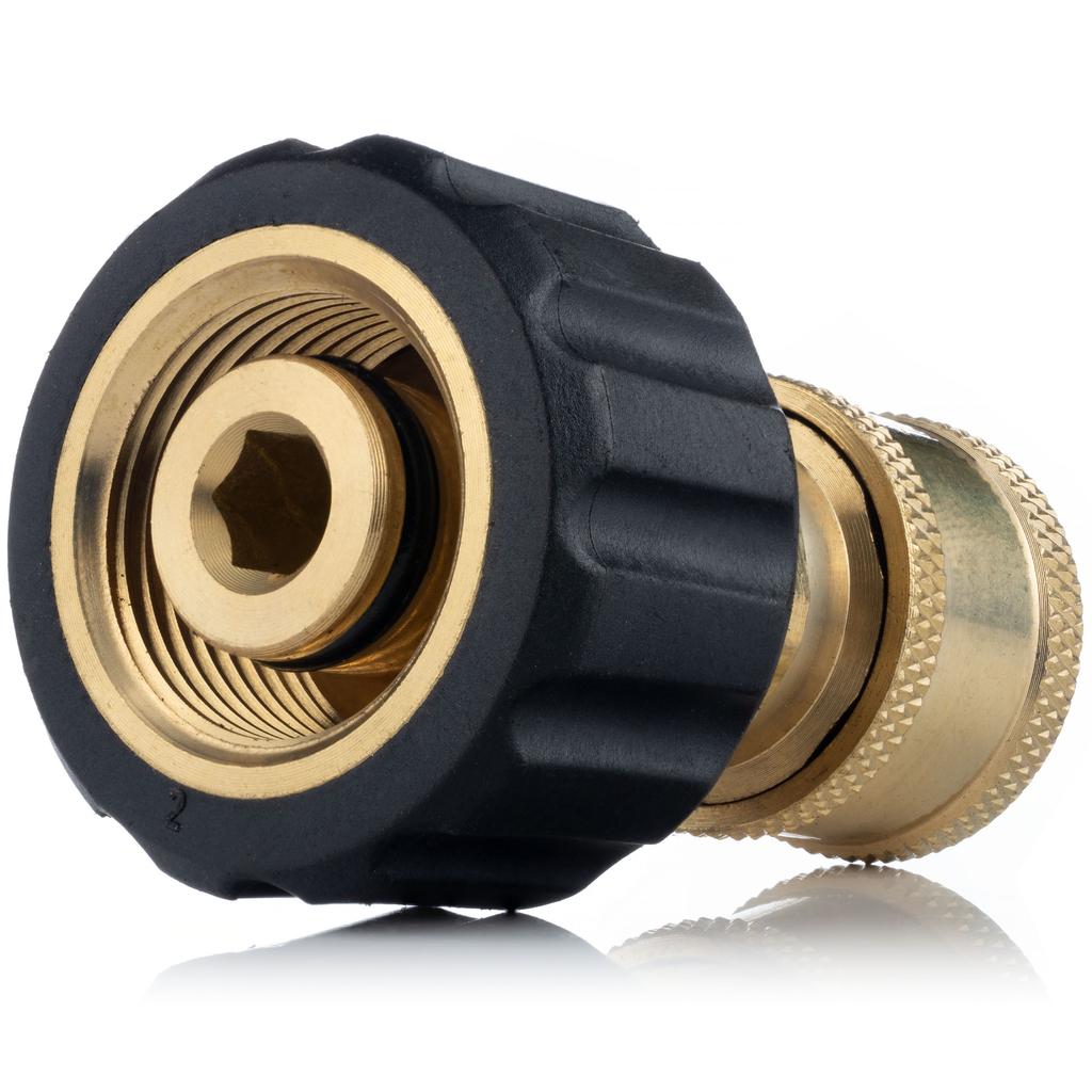 Rosfix Adapter M22 Do Akcesoriów Z Szybkozłączką 1/4"" – Kompatybilny Z Myjkami Ciśnieniowymi | Mosiądz | Max 200 Bar, 90°C, 40 L/min