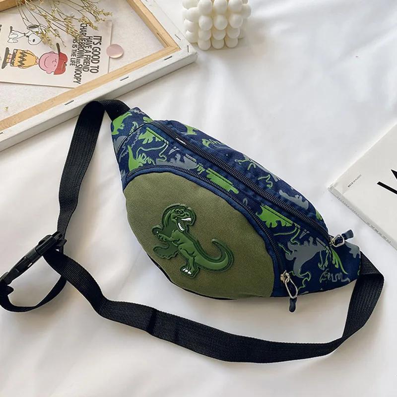Kid Waist Bag for Girl Boy Cute Cartoon Dinosaur Chest Children Belt Bag Money Pouch Baby Zipper Waist Pack Bum Boy Gift