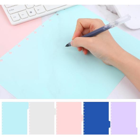 5 Tab DiscBound Disc Dividers, Note Taking System Tab Dividers, Multicolor Planner Accessories for Office, School