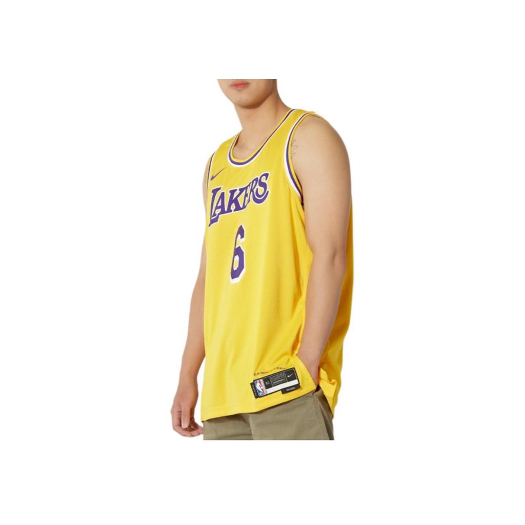 Nike NBA Los Angeles Lakers LeBron James Icon Edition Jersey Yellow/Purple Unisex Streetwear DN2009-728