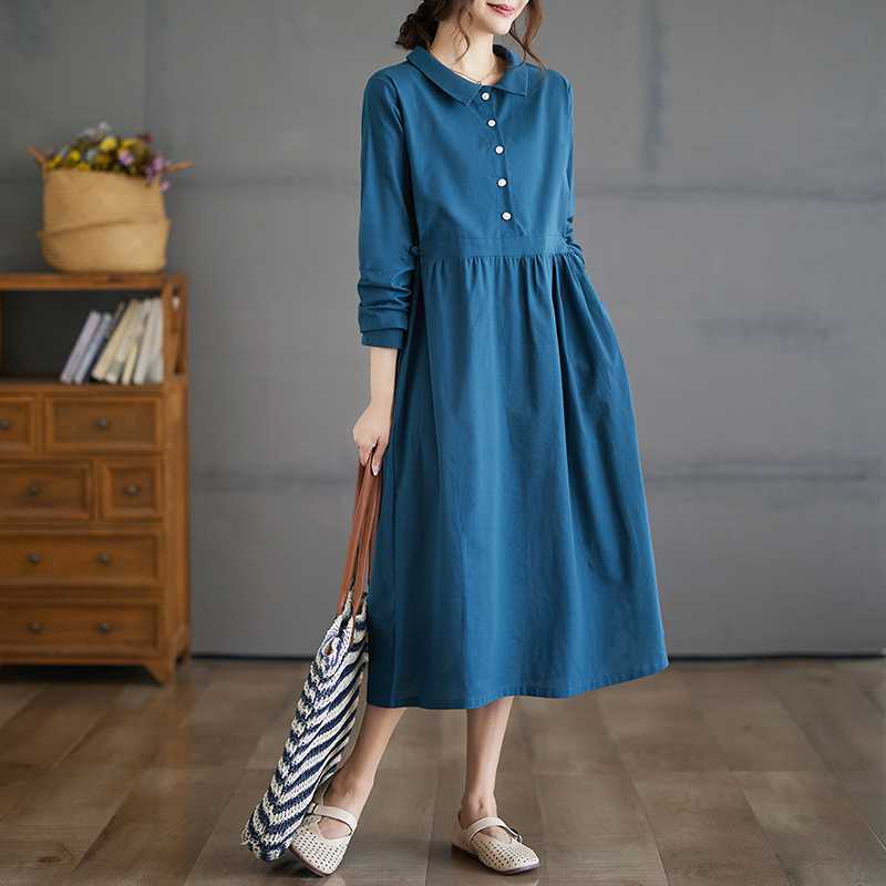 

Пуловер с длинным рукавом, средней длины, однотонное платье 2XL