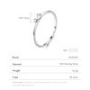 Modian Minimalist Real 925 Silver Cute Heart Trendy Finger Ring For Women Romantic Love Stackable Statement Jewelry