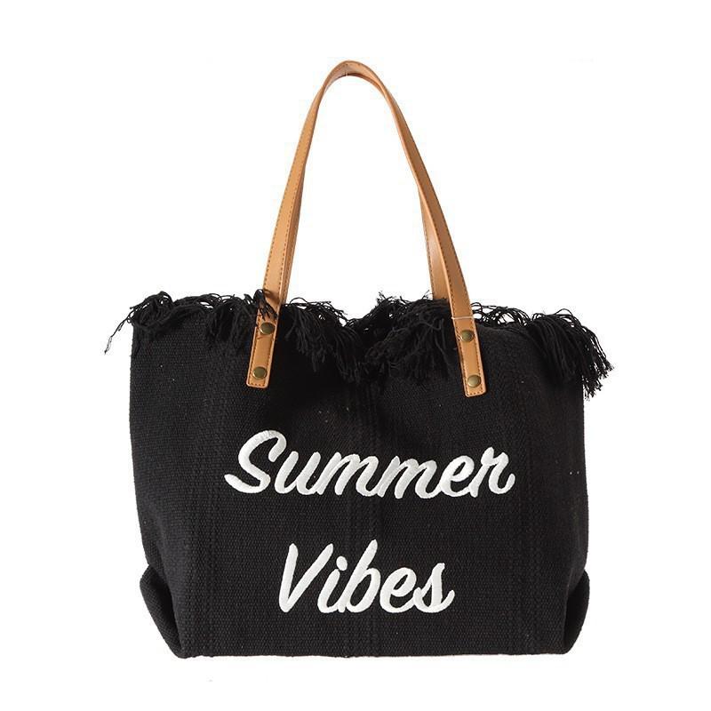 Sac Féerique Sac à Main Shopping Épaule & Cabas à Pompons Brodé pour Femmes