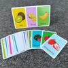 36 Cards/Box English Cognitive Card Animal Shape Fruit Color English Words for Baby Early Learning Educational Toy