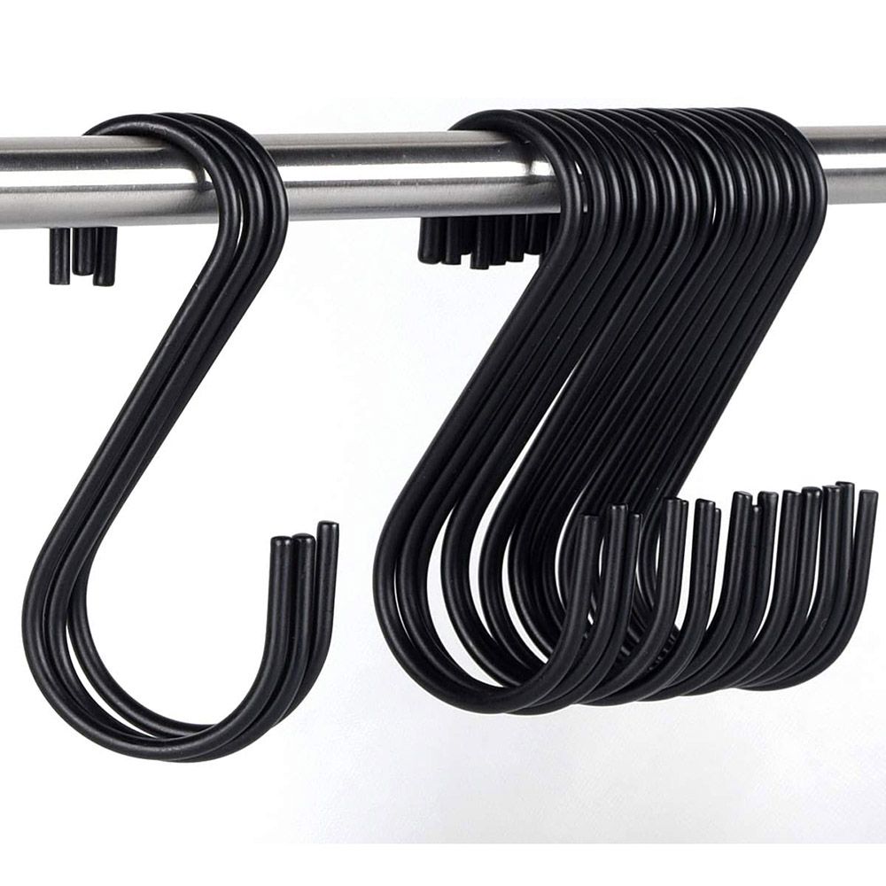 10/15/20/25/30pcs Household Organizer Stainless Steel Storage Rack Hanger Clasps Hooks S Shaped Hook