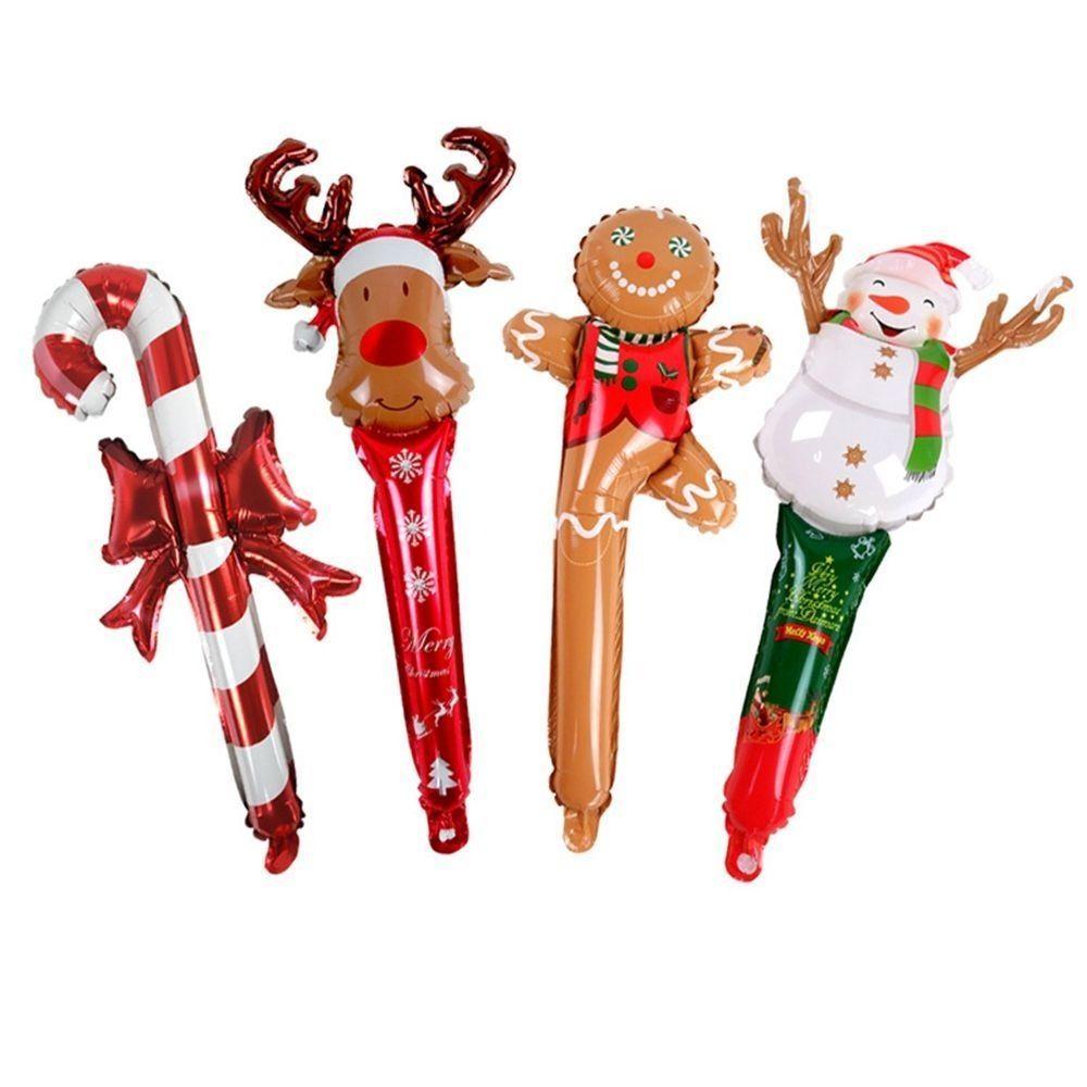 Banquet Supplies Cane Candy Foil Balloons Inflatable Stick Christmas Decoration Christmas Ornaments