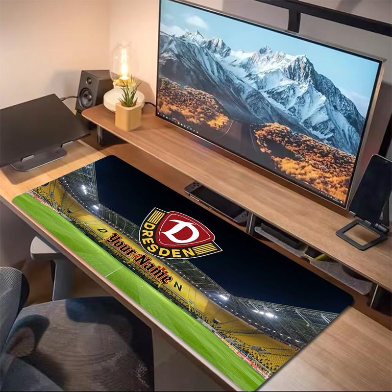 Dynamo Dresden Custom Name Large Size Mouse Pad Large Gaming Table Cushion Non-slip Laptop Tablet Big Mousepad XXL Mat Mini PC Playmat With Lock Edge