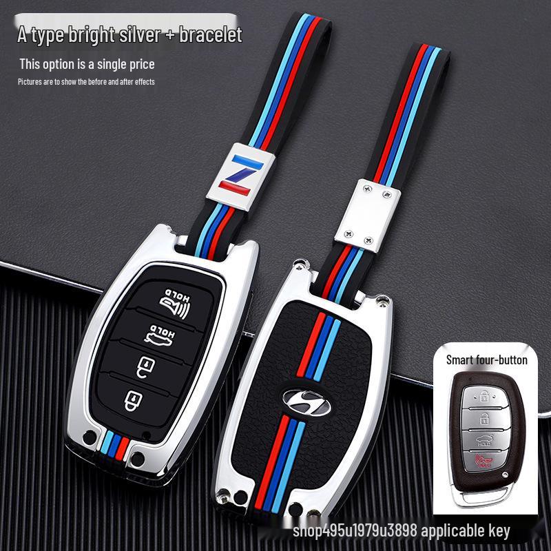 Hyundai Key Case for ix35, Elantra, Langdong, Mingtu, ix25, Sonata - Men's Car-Specific Shell with Buckle