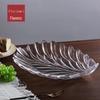 Flavinmci Crystal Glass Leaf Fruit Plate