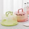 Portable Cake Box Round Food Fresh-keeping Box Dustproof Plastic Cake Stand With Lid And Handle Fruits Vegetables Storage Boxs 2