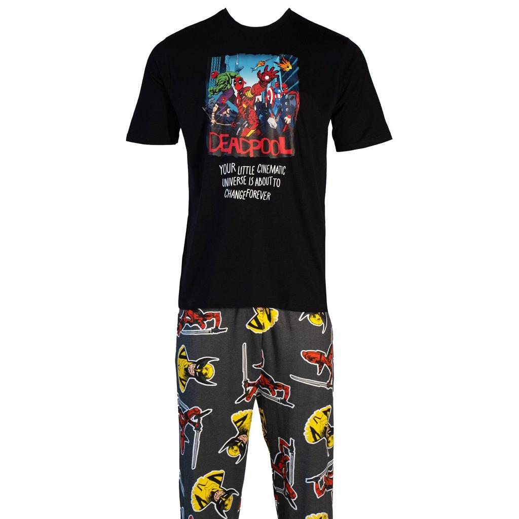 Deadpool Mens Cinematic Cotton Pyjama Set