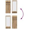 Wall Mounted Nightstand Artisan Oak 70 X 10 X 90 Cm