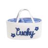 Cotton Rope Woven Storage Basket With Handles For Baby Care And Home Organization