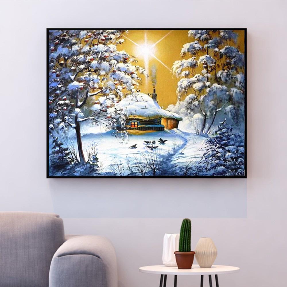 Diamant Malerei Landschaft 5D Diamant Mosaik Kreuz Stich Kit Diamant Malerei Voll Bohrer Kits Strass