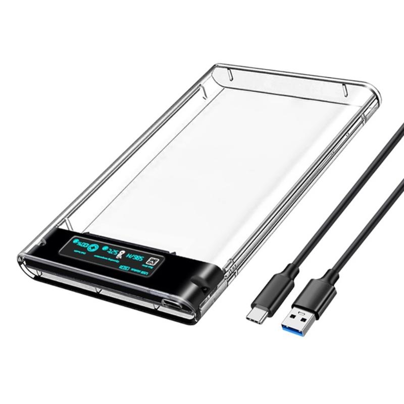 

USB3.0 to SATA Hard Drive Enclosure Transparently Case For Hard Drive 2.5inch SSD Enclosure Case 1