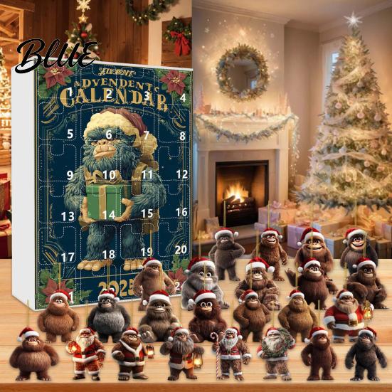 Multifunctional Holiday Decoration Surprises Family Ape Man 24-Day Countdown Advent Calendar Themed With Christmas Festival