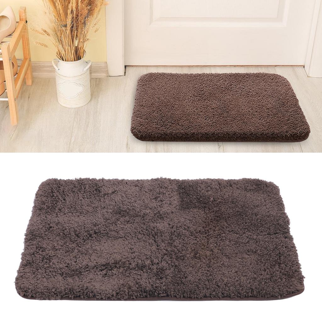 Door Mat Water Absorbent Non Slip Bathroom Mat Thicken Polyester   Entrance Mat Stylish Door Rug for Home