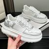 Spring and Autumn New Sports and Leisure Ins Platform Leather Single Shoes Board Shoes