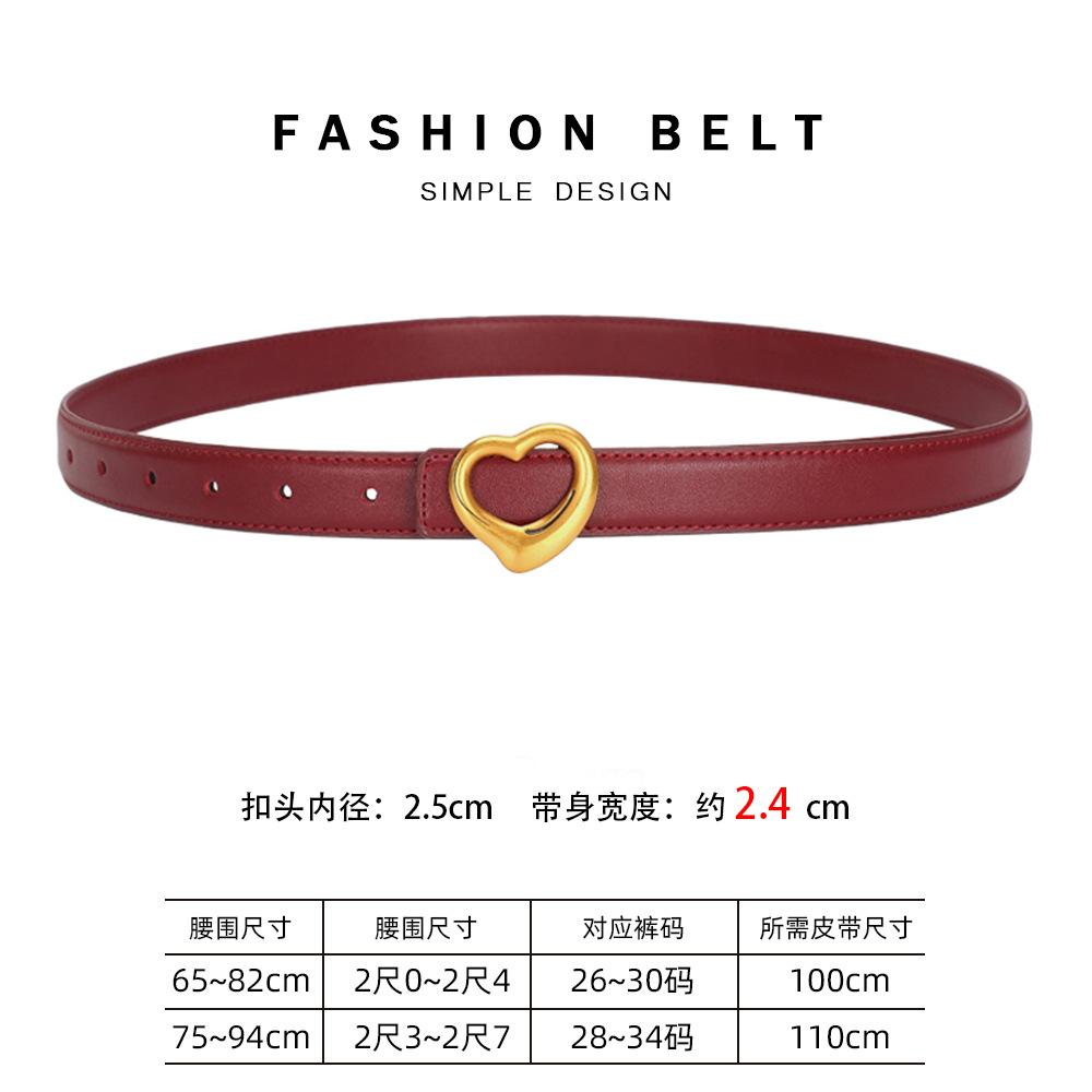 Cowhide Belt Women'S Premium Decoration Business Leather Belt Women'S Jeans Belt