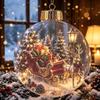 3D Christmas Snow Globe Ornament Xmas Tree Santa Snowman Glowing Hanging Decor Home Party Christmas Accessories New Year Gifts 7