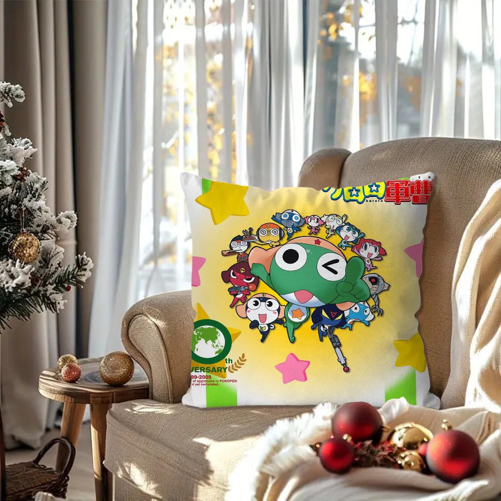 Manga Frog Keroro Gunso Pillow Bedroom Sofa Leisure Comfort Cushion Car Living Room Home Decoration 40X40