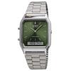 Casio Vintage Series Quartz Dual Overseas Model ANA-DIGI Watch, AQ-230A-3AMQY, Unisex, Time, Green, [Used]
