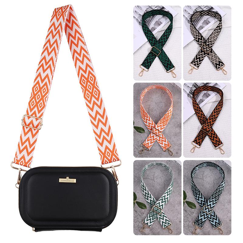 Adjustable Bag Strap Crossbody Shoulder Wide Bag Strap National Style  Embroidery Replacement Handles Bag Accessory