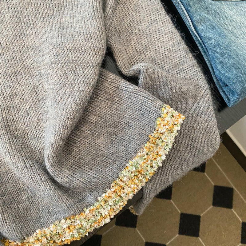 Wool Sweater Women's Autumn and Winter New Retro Lazy Wind Soft Waxy Knitted Sweater
