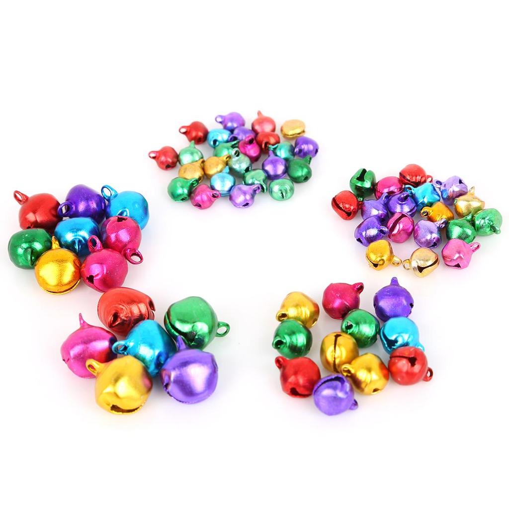 50pcs Aluminum Jingle Bells Loose Beads Small For Festival Party Decoration Christmas Tree Decoration DIY Crafts Accessories CDN