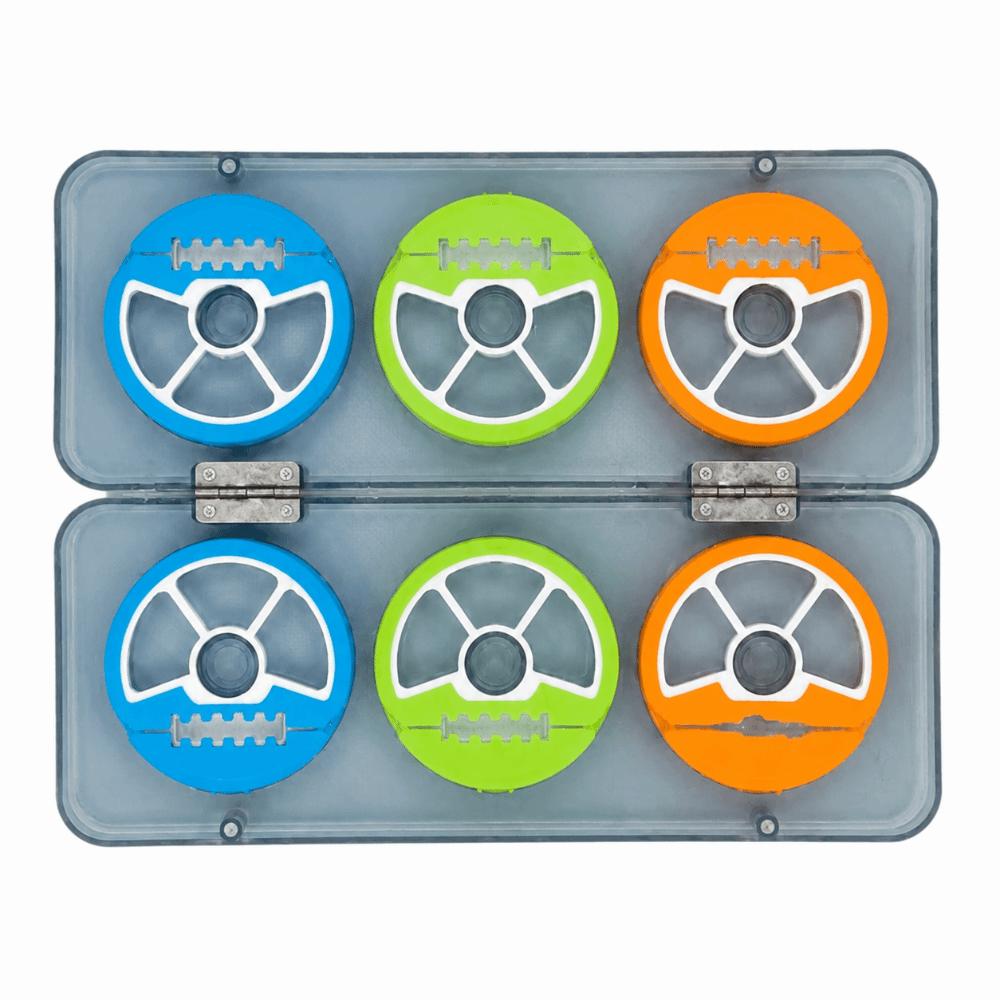 6PCS Silicone Fishing Line Spool Holders Circular Winding Plates Fishing Line Storage Spool  Fishing 6PCS