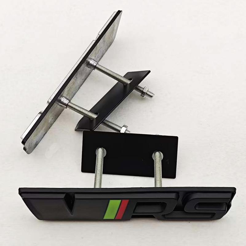 3D Kovové Logo RS Znak Auto VRS Písmena Logo Přední Maska Zadní Víko Kufru Znak Odznak Samolepka Příslušenství