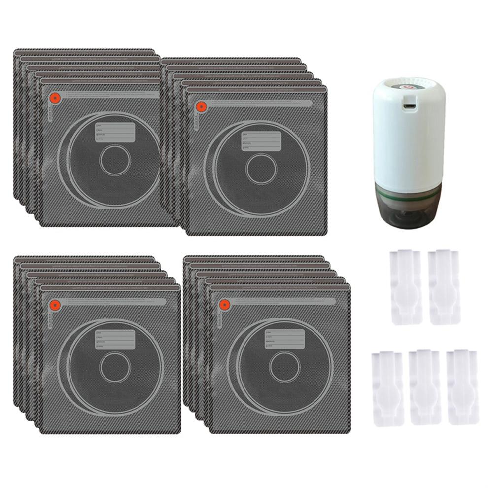 Filament Storage Bags Kit with Electric Vacuum Pump, 20 Pcs Light-Proof Sealed for 3D 5 Clips