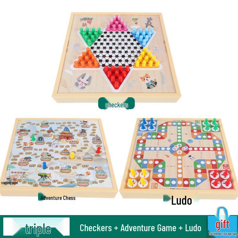 Magnetic 5-in-1 Game Board: Go, Five-in-a-Row, Flying Chess, Checkers, Chinese Chess - Educational Fun for Kids