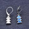 Three Blue Triangular Earrings Womens Long Pendant Earrings Creative Temperament Accessories