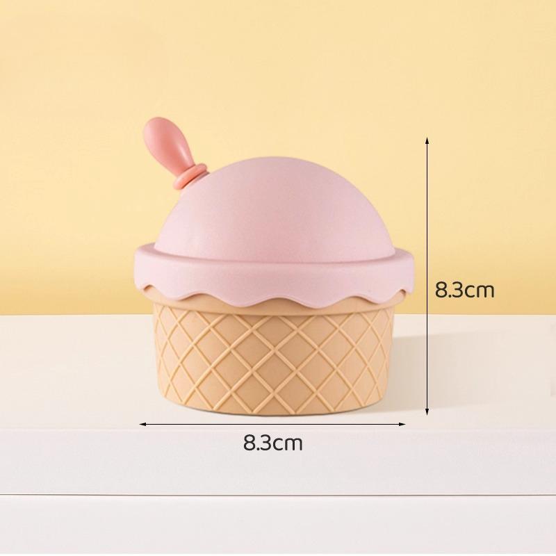 Ice Cream Mirror Shampoo Brush Cute Home Mirror Scalp Cleaning Hairdressing Comb Portable Comb