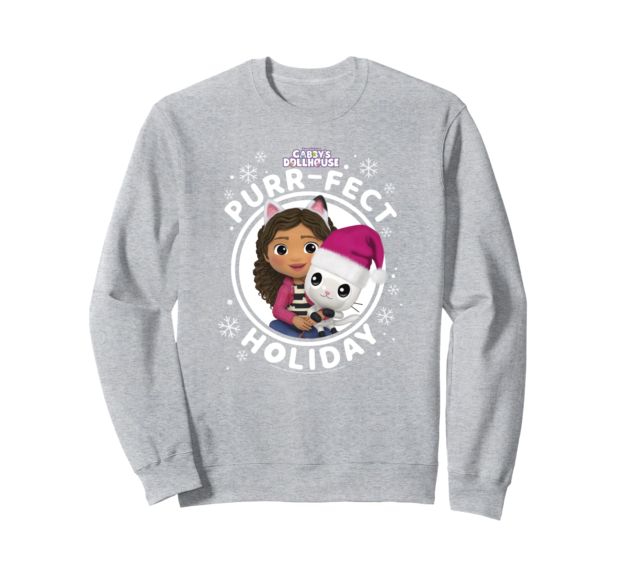 

Кукольный домик DreamWorks Рождественский Идеальный Праздничный Свитшот Гэбби серый