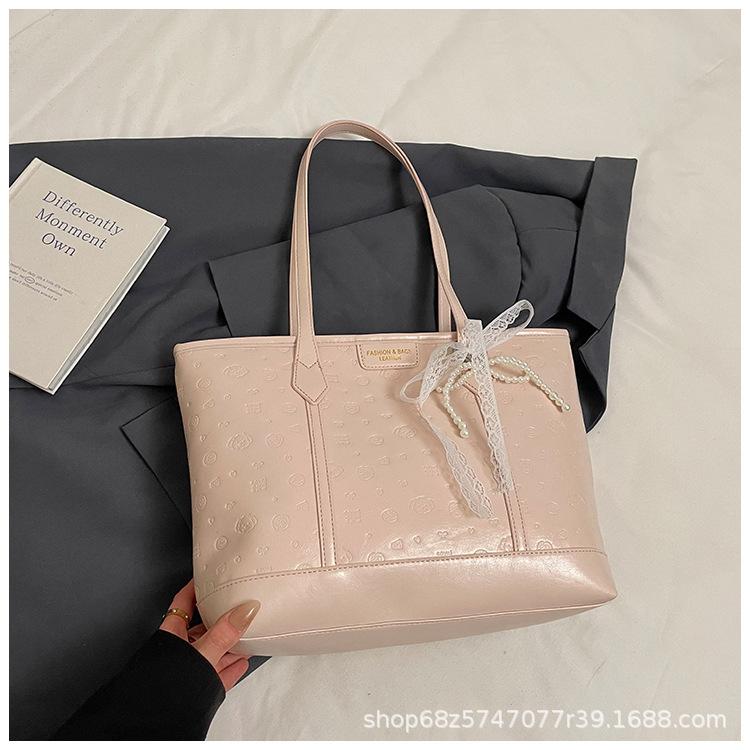 Simple Commuting Bag for Women, 2025 New Trendy Fashion College Student Class Tote Bag, Summer Foreign Style Underarm Bag