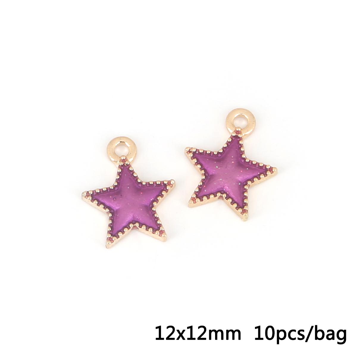

5/10 шт./пакет, капающий сплав, звезда, луна, планета, кулон в форме браслета «сделай сам», ожерелье, аксессуары для изготовления ювелирных изделий 12x12mm 10pcs/bag