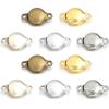 5pcs/lot Alloy Magnetic Buckles Gold Flat Round End Clasps Connectors For DIY Craft Bracelet Necklace Jewelry Making Accessories