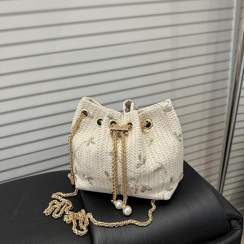 

Новый темпераментный модный дизайн наплечная сумка-мессенджер милая свежая простая текстура красивая сумка-ведро белый