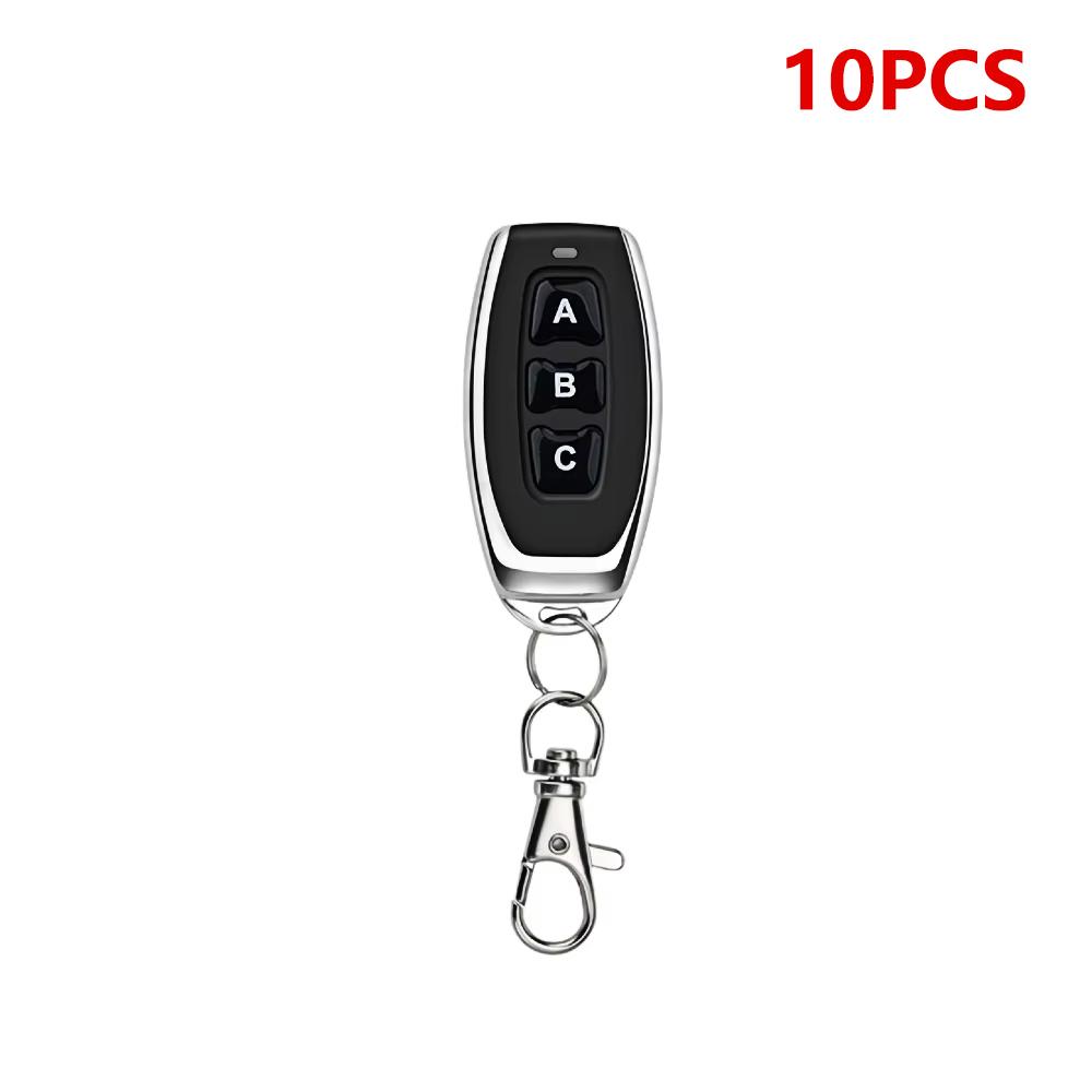 10ST 433MHZ Fjärrkontroll 2-kanals EV1527 Sändare Momentan Läge Självlåsande Switch Relä Interlock Garageport Nyckelring