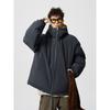 51 Hip-Hop Winter Trendy Solid Color Hooded Cotton Jacket for Men Vibe American Retro Thick Loose Couple Cotton Coat