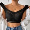 Women's Lace Gathered Sports Bra Comfortable Vest Style Bra
