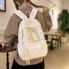 Schoolbag High Value Korean Version Ins Style Backpack Female Student Large Capacity Cute Cartoon Schoolbag Lightweight Simple Backpack