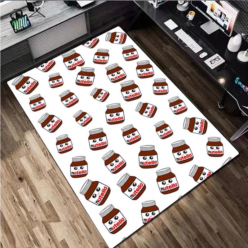 Nutella Schoko-Haselnuss-Aufstrich Glas Brotmesser Teppich für Zuhause Büroteppich Teppich für Zimmerbereich Bürostuhlpolster Feiertagsgeschenk