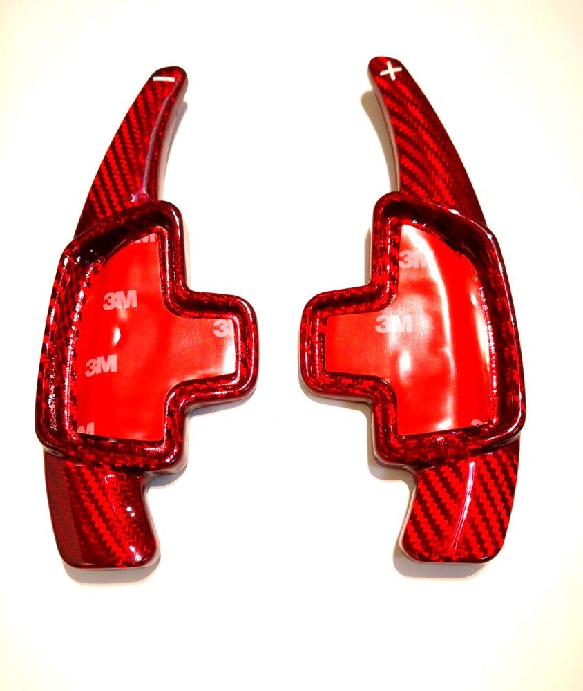 

EVOGEAR Aftermarket Carbon Fiber Paddle Shift Covers and Extensions for Mercedes-Benz (Red Carbon)