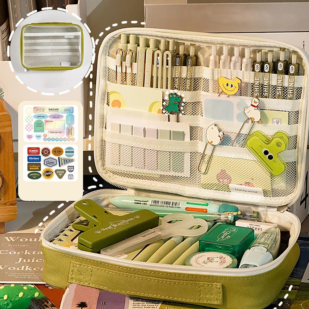 1 szt. Piórnik o dużej pojemności, przenośny piórnik, sklasyfikowane artykuły papiernicze torba do przechowywania ołówków, przenośny organizer do piórników