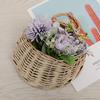 Panier à Fleurs en Osier Rotin Fait Main Suspendu au Mur Pour Jardin Plante Grimpante Pot Support de Plantes Décoration Intérieure Jardinière Murale