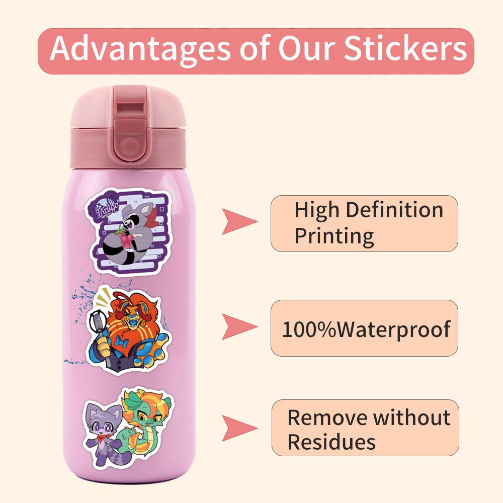55 New Indigo Park Graffiti Stickers Decorate Suitcase Mobile Phone Cartoon Stickers